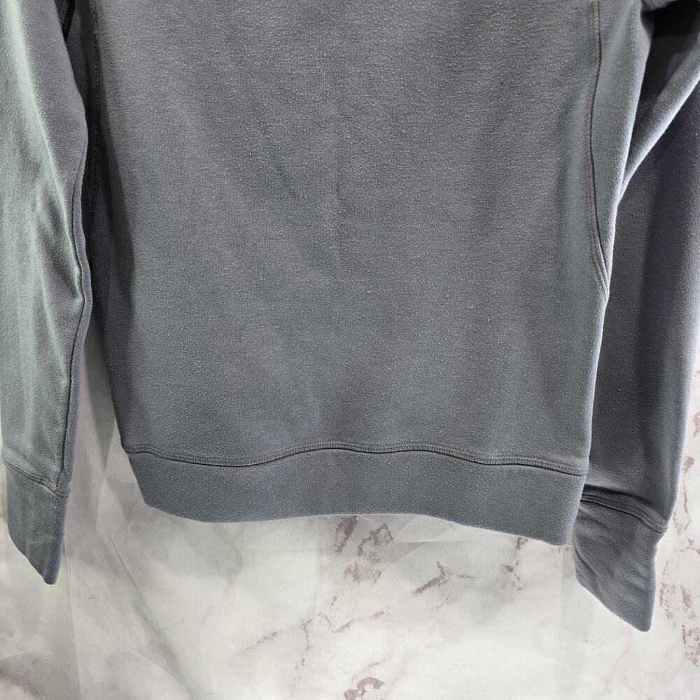 Athleta Sweatshirt Womens XS Gray Mock Cowl Fleece Pullover Wool Thumb Holes - Picture 7 of 11